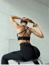 Leggings FITRUN Leggings Super Nuts Push-Up "Total Black Relief"