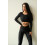 Leggings FITRUN Leggings PaceSetter "Total Black"