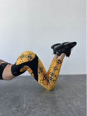 Leggings FITRUN Leggings Super Nuts Push-Up "Royal Python"