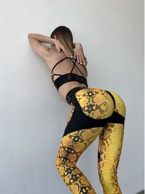 Леггинсы FITRUN Leggings Super Nuts Push-Up "Royal Python"