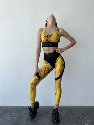 Леггинсы FITRUN Leggings Super Nuts Push-Up "Royal Python"