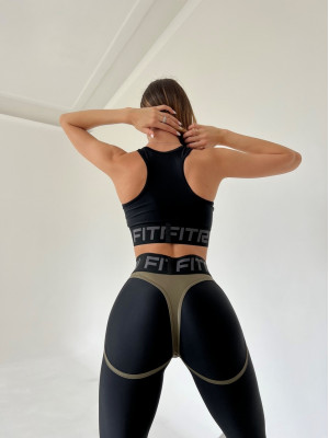 Leggings FITRUN Leggings Super Nuts "Khaki Blaze"