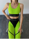 Легінси FITRUN Leggings Super Nuts "Neon Green Relief"