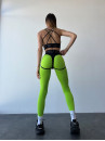 Leggings FITRUN Leggings Super Nuts "Neon Green Relief"