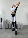 Leggings FITRUN Leggings Two Lines "White"