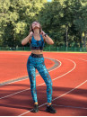 Леггинсы FITRUN Leggings Brend Belt "Neptune"