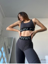 Легінси FITRUN Leggings Super Nuts Push-Up "Total Graphite Soft"