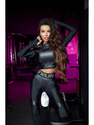 Леггинсы FITRUN Leggings Super Nuts Push-Up "Black Blaze"