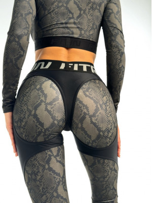 Leggings FITRUN Leggings Super Nuts Push-Up "Black Python"