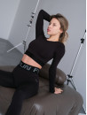 Легінси FITRUN Leggings Super Nuts Push-Up "Total Black Soft"
