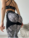 Leggings FITRUN Leggings Super Nuts Push-Up "White Phyton"