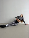 Leggings FITRUN Leggings Super Nuts Push-Up "White Phyton"