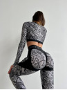 Leggings FITRUN Leggings Super Nuts Push-Up "White Phyton"