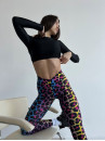 Leggings FITRUN Leggings V-Classic DIVIDE "Colourful Leo"