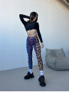 Leggings FITRUN Leggings V-Classic DIVIDE "Colourful Leo"