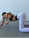 Leggings FITRUN Leggings Super Nuts Push-Up "Total White Relief"