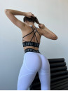 Leggings FITRUN Leggings Super Nuts Push-Up "Total White Relief"