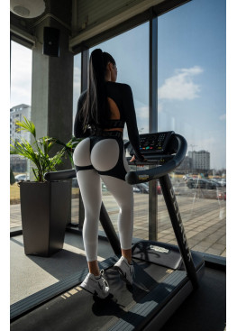 Легінси FitRun Leggings Super Nuts Push-Up "White Relief"