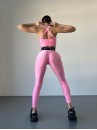 Leggings FITRUN Leggings Super Nuts Push-Up "Total Shine Flamingo"