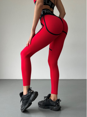 Леггинсы FITRUN  Leggings Super Nuts "Red Relief"