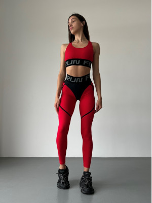 Leggings FITRUN  Leggings Super Nuts "Red Relief"