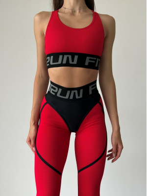 Leggings FITRUN  Leggings Super Nuts "Red Relief"