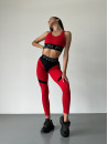 Leggings FITRUN Leggings Super Nuts Push-Up "Red Relief"