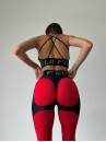 Leggings FITRUN Leggings Super Nuts Push-Up "Red Relief"