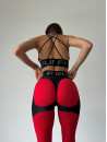 Leggings FITRUN Leggings Super Nuts Push-Up "Red Relief"