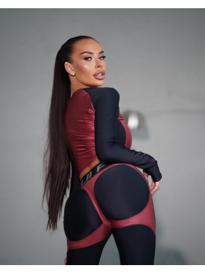 Легінси FITRUN Leggings NICE Push-Up "Wine Blaze"