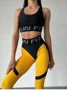 Leggings FITRUN Leggings Super Nuts Push-Up "Yellow Relief"