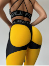 Leggings FITRUN Leggings Super Nuts Push-Up "Yellow Relief"