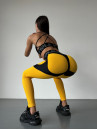 Leggings FITRUN Leggings Super Nuts Push-Up "Yellow Relief"