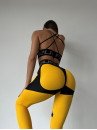 Leggings FITRUN Leggings Super Nuts Push-Up "Yellow Relief"