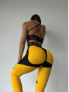 Леггинсы FITRUN Leggings Super Nuts Push-Up "Yellow Relief"