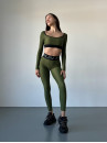 Leggings FITRUN Leggings Sculpt "Total Khaki"