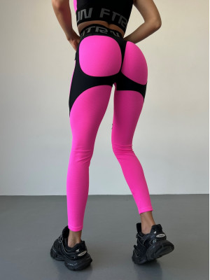 Легінси FITRUN Leggings Super Nuts Push-Up "Pink Relief"