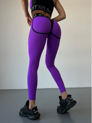 Леггинсы FITRUN Leggings Super Nuts "Purple Relief"