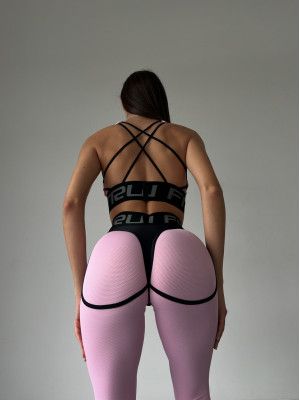 Leggings FITRUN Leggings Super Nuts "Flamingo Relief"