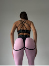 Leggings FITRUN Leggings Super Nuts "Flamingo Relief"