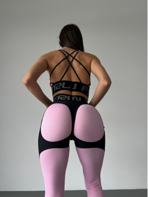 Леггинсы FITRUN Leggings Super Nuts Push-Up "Flamingo Relief"