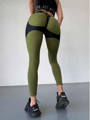 Легінси FITRUN Leggings Super Nuts Push-Up "Khaki Relief"