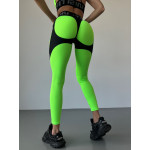 Легінси FITRUN Leggings Super Nuts Push-Up "Neon Green Relief"