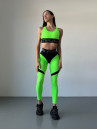 Leggings FITRUN Leggings Super Nuts Push-Up "Neon Green Relief"