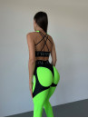 Leggings FITRUN Leggings Super Nuts Push-Up "Neon Green Relief"