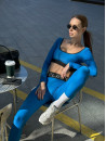 Leggings FITRUN Leggings Sculpt "Total Blue"