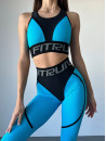 Leggings FITRUN  Leggings Super Nuts "Sky Blue Relief"