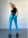 Leggings FITRUN  Leggings Super Nuts "Sky Blue Relief"