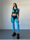 Leggings FITRUN  Leggings Super Nuts "Sky Blue Relief"