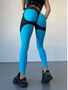 Леггинсы FITRUN Leggings Super Nuts Push-Up "Sky Blue Relief"